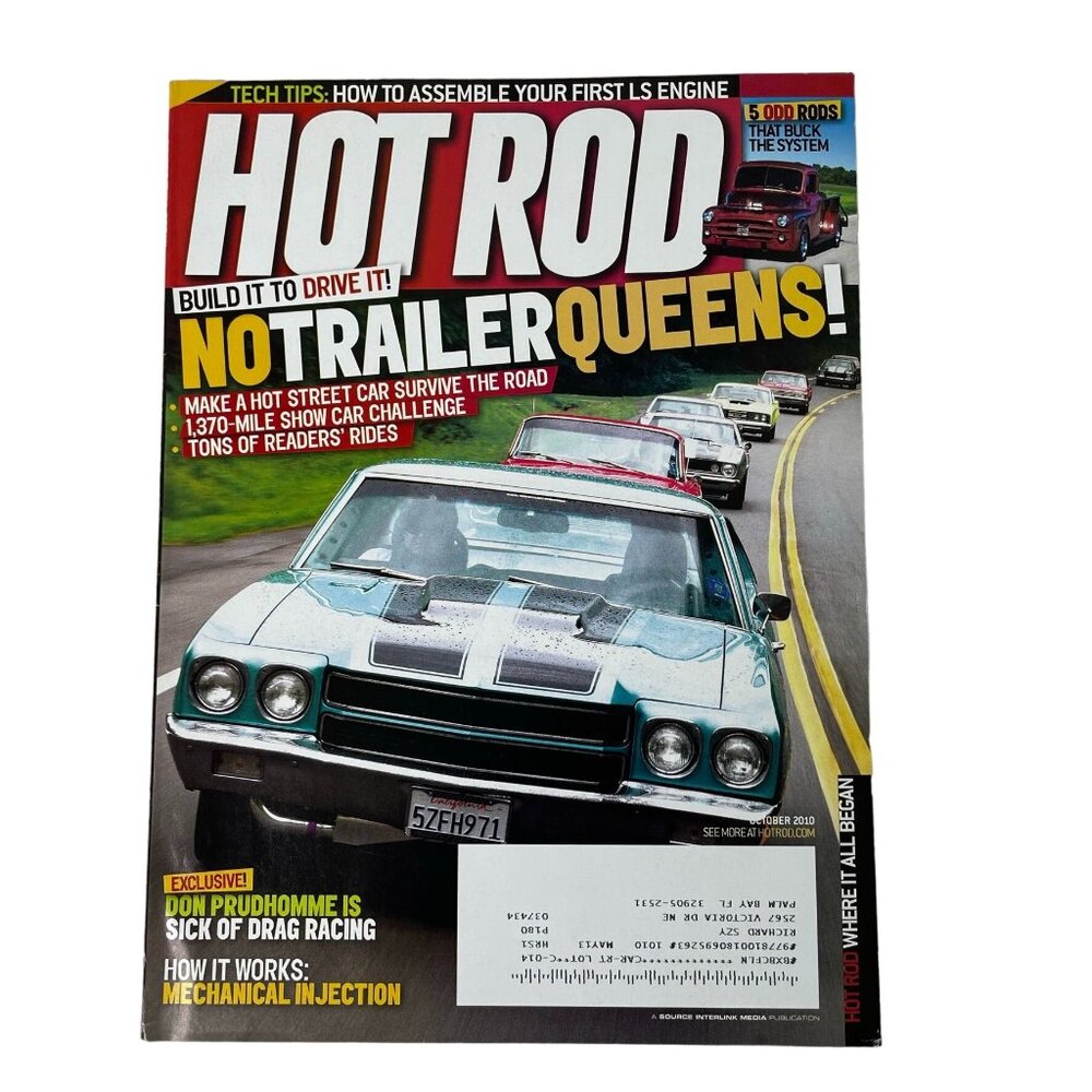 Hot Rod Magazine October 2010 u Don Prudhomme How to Assemble Your First LS Engi